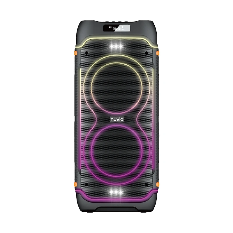 120W Party Speaker with Dual 10″ Woofers Four 2″ Tweeters Lighting surrounds | Deluxe AV AP-G335X8 1