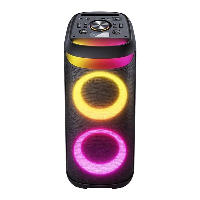 60W Portable Shoulder Strap Party Speaker with Dual 6.5″ Woofers and Infinity LED Light | Deluxe AP-G351X8 1