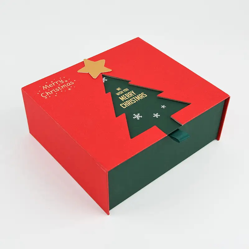 Christmas Tree Paper Gift Box Decorative Custom Eco Friendly 1