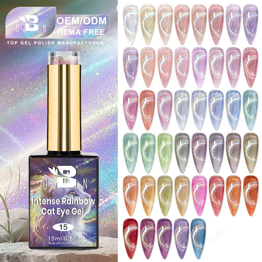 BOZLIN No HEMA TPO TMPTA Gel Occhi da Gatto Arcobaleno Intenso - Grossista 1