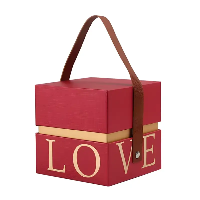 علبة مجوهرات عصرية محمولة بتصميم ذهبي من ورق مقوى قابل لإعادة التدوير، بلمسة نهائية غير لامعة، مناسبة للأساور والقلائد - علبة هدايا 1