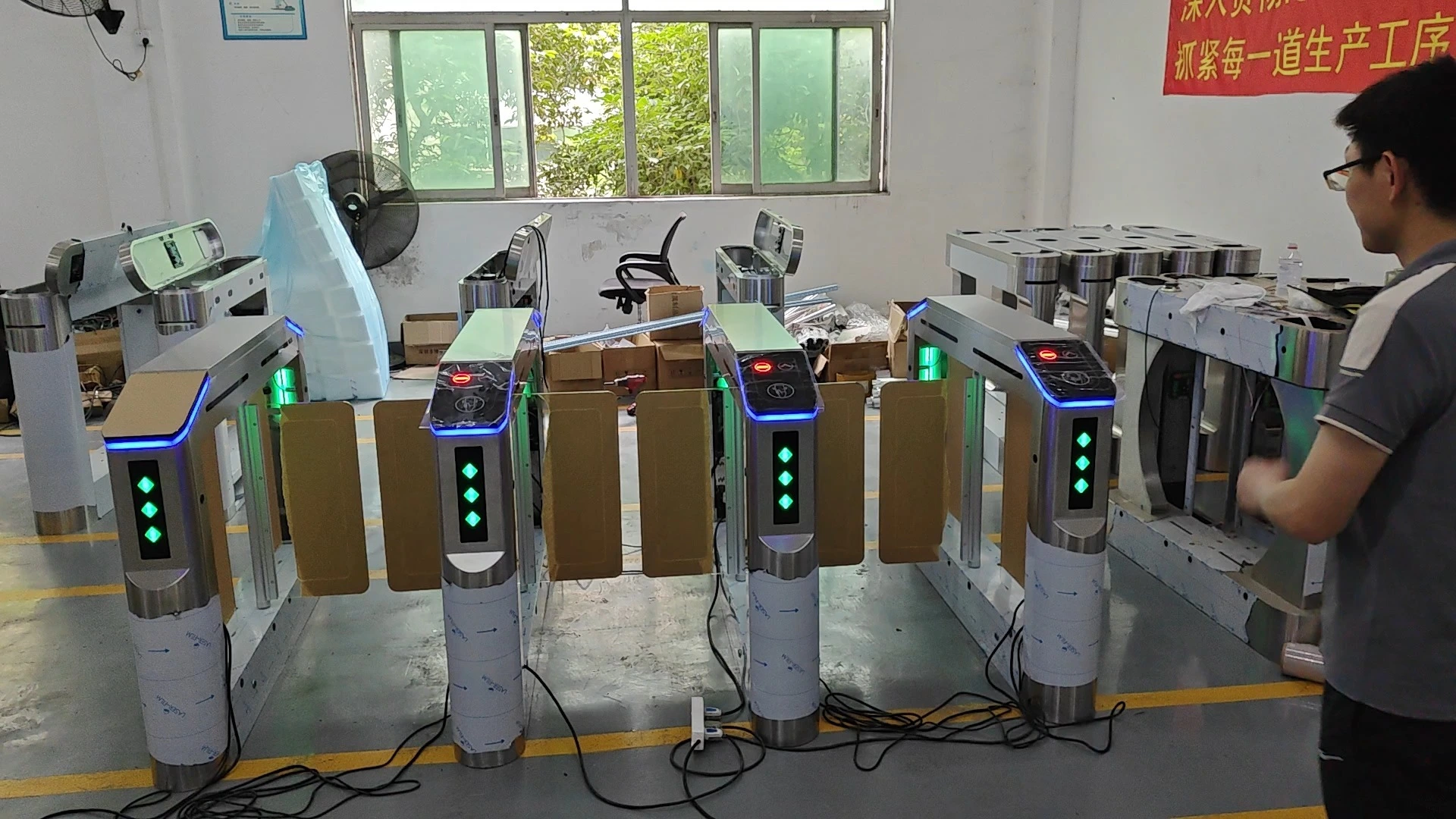 Hogedruk draaipoortbarrière voor fysieke beveiliging van commerciële gebouwen BLS-S502 1