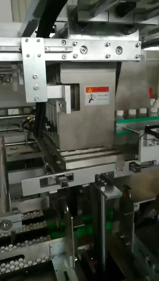 Confezionatrice automatica a semivassoio per bottiglie rotonde di bevande, con sistema di inserimento a caduta - Serie WKD-DGB (tipo Y) 1