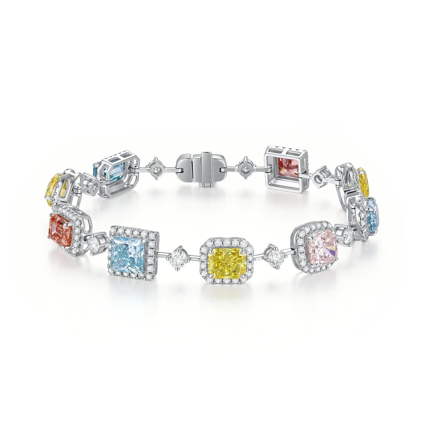 1.12ct Lab Diamond Bracelet Blue Oval High Quality Luxury Bracelet SI PSL1003 1