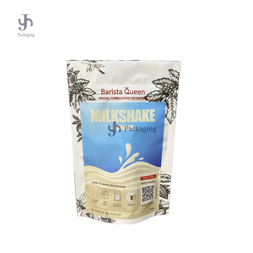 Custom Stand Up Zipper Pouch for Food Powder 1