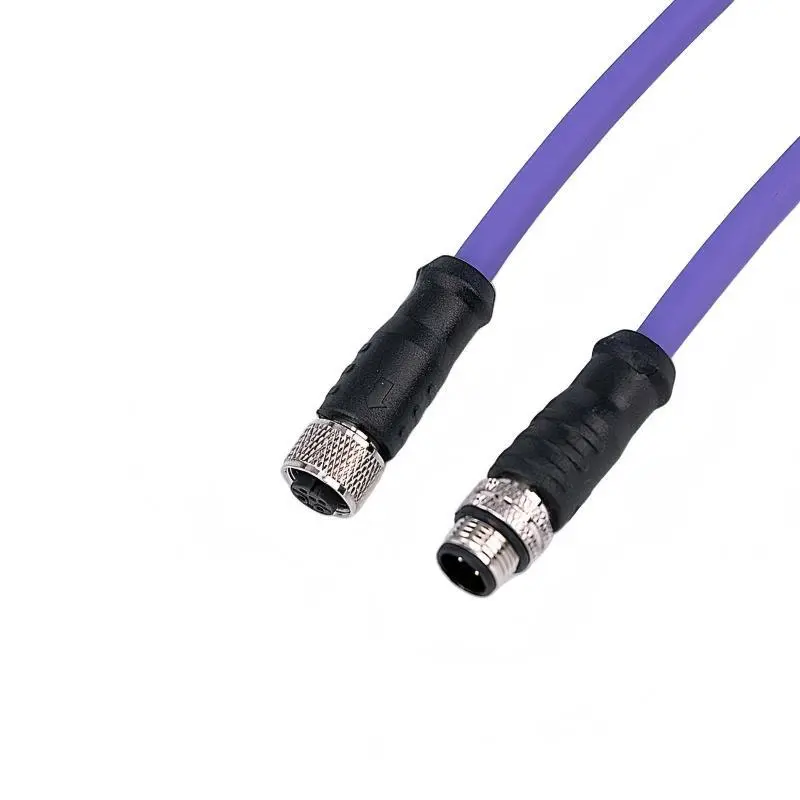 M12 B-coded 5-Pin Male-to-Female Ethernet Connector with Cable For Profibus Fieldbus ADAMICU 1