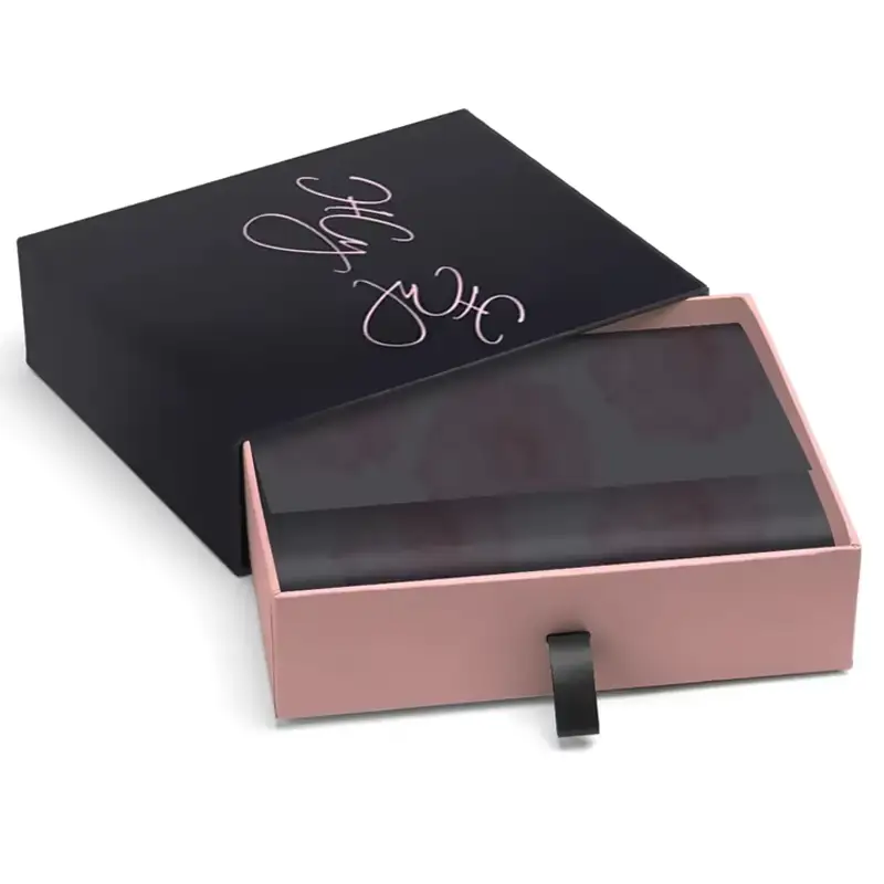 Custom Logo Printed Recyclable Square Cardboard Gift Box with Matt Lamination for Underwear Drawer Packaging 1