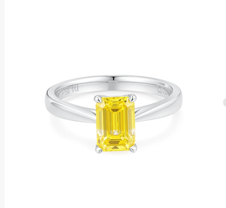 1.35CT VS2 Lab Grown Diamond Emerald Ring Size US 6 Engagement Ring ,ZKCZ0078 1