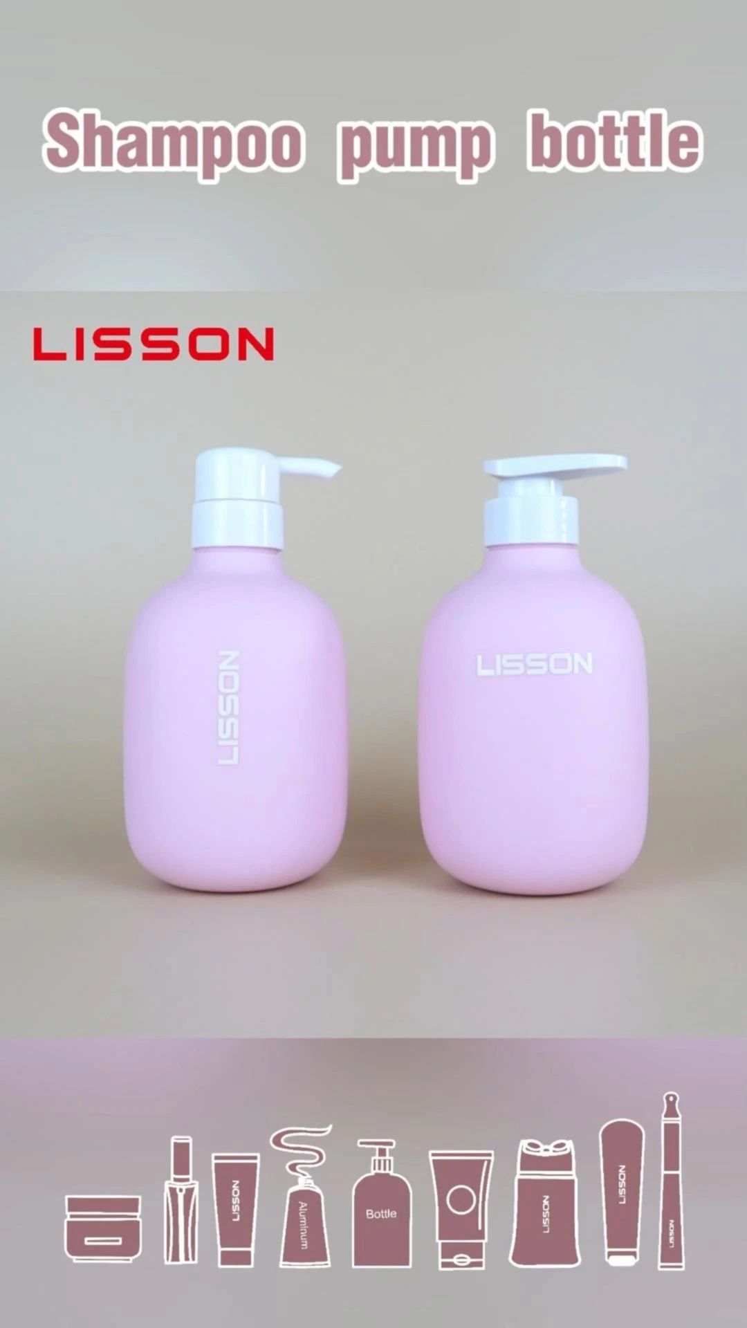 500ml Square Flocked PE Cosmetic Bottle with Velvet-Touch  Suede-Finish 1