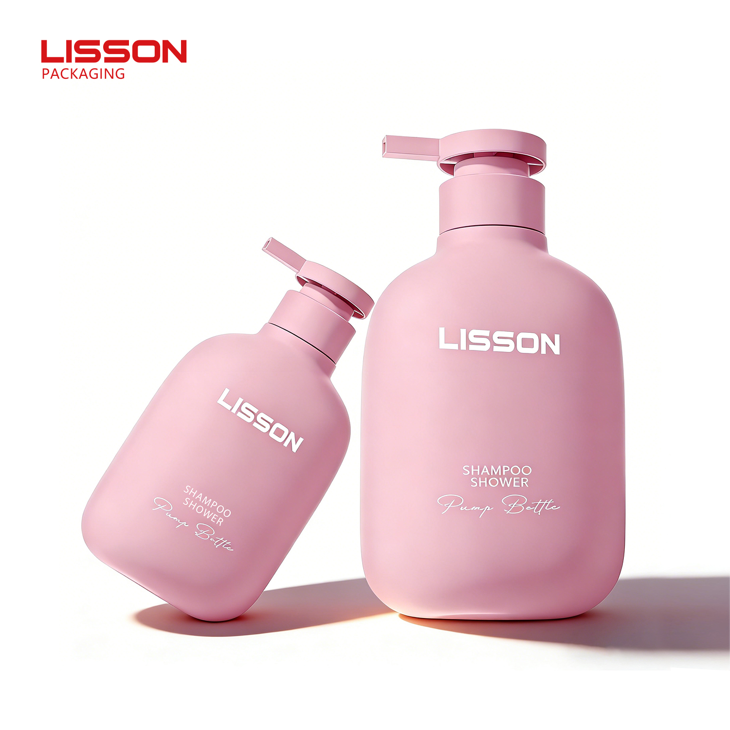 Frasco cosmético cuadrado de PE flocado de 500 ml con acabado de gamuza aterciopelada. 4