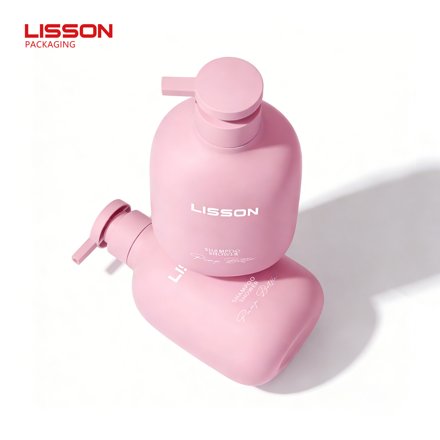 Frasco cosmético cuadrado de PE flocado de 500 ml con acabado de gamuza aterciopelada. 5