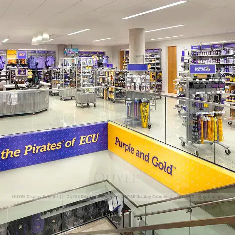 University Team Store Fixtures With Gridwall Accessories And Folding Table 1