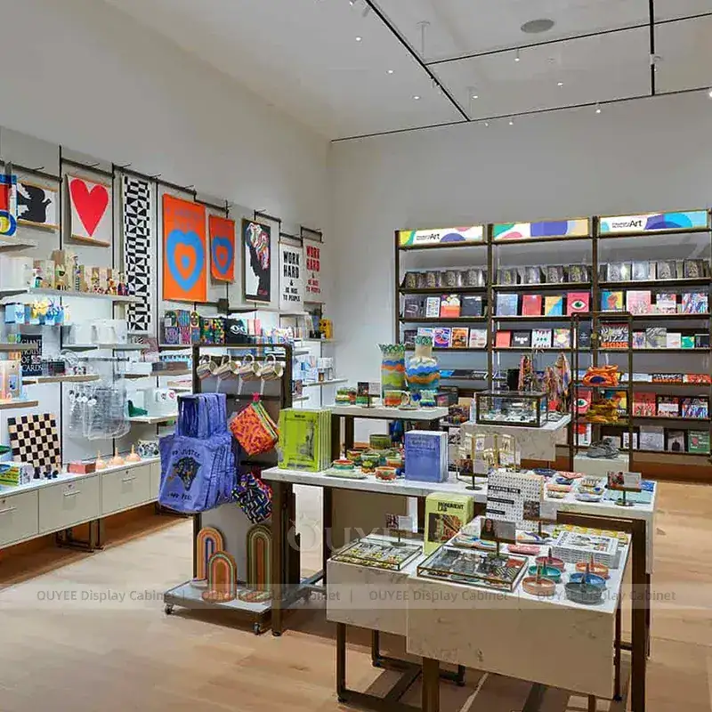 Modern Museum Gift Shop Fixtures With Book Displays And Accessory Tables 1