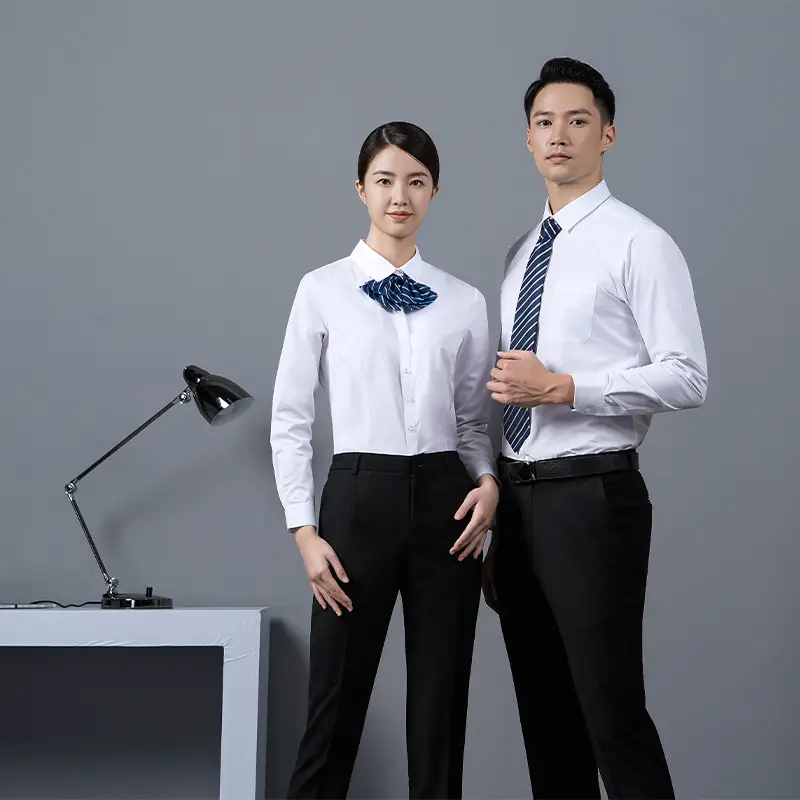 Business Shirt High-Count Cotton Tencel Wrinkle-Resistant Slim Fit 1
