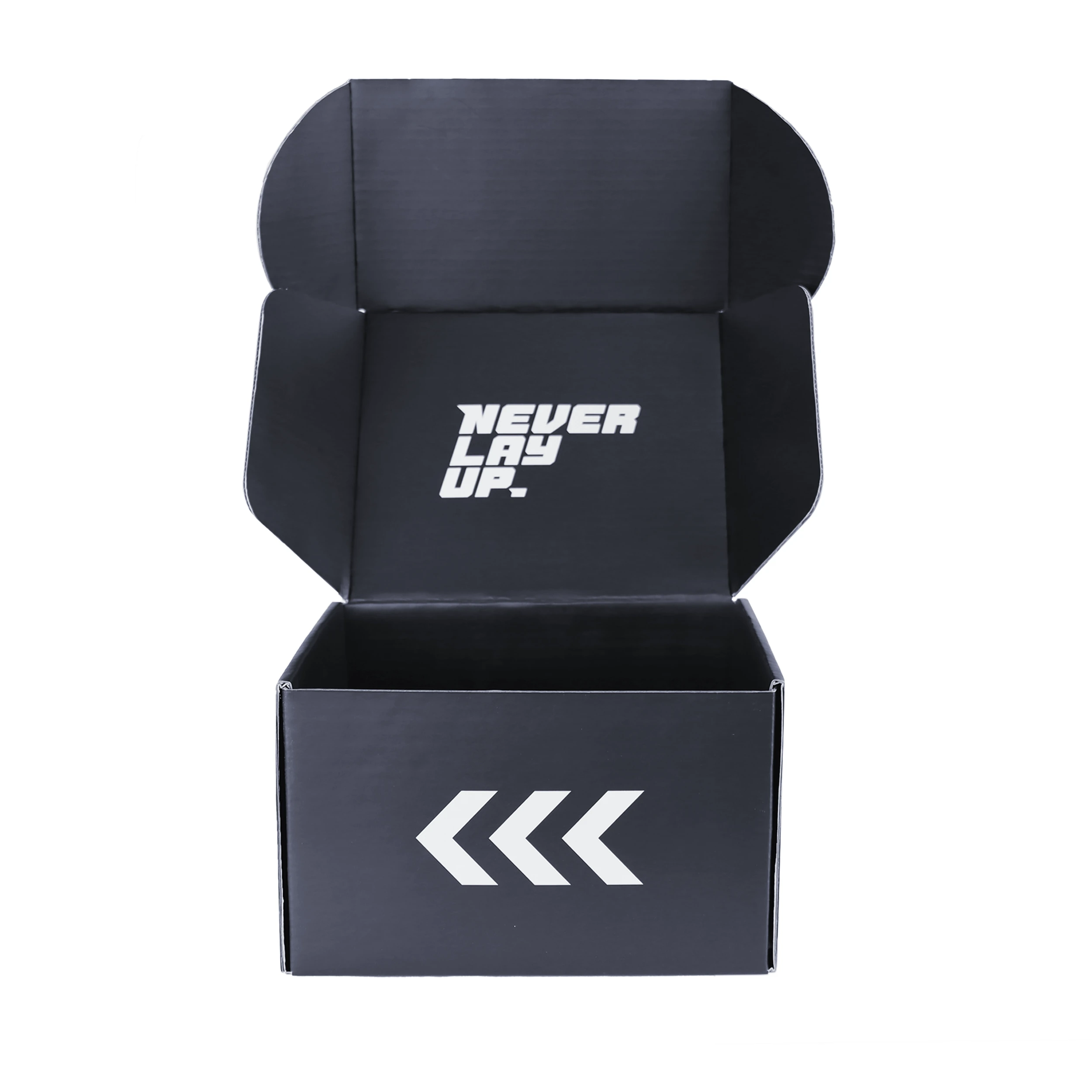 Custom Size Black Corrugated Mailer Box - Spot Color Printing for Branded E-commerce Shipping - Packshion Packaging 1