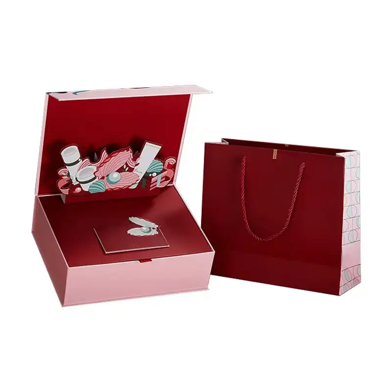 Cover Makeup Gift Package Boxes with Paperbag for Foundation Lipstick Skin Care Products Cosmetic Box 1