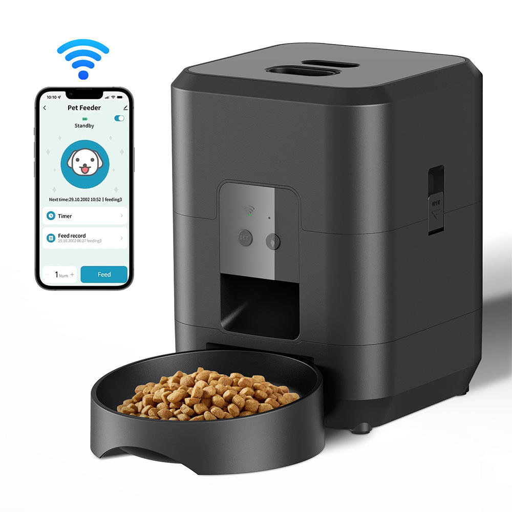 ROADREIGN - Slimme automatische voerautomaat voor huisdieren - 2 liter, bediening via wifi-app en infrarood nachtzicht 2