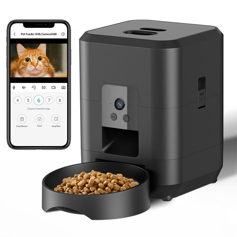 ROADREIGN - Slimme automatische voerautomaat voor huisdieren - 2 liter, bediening via wifi-app en infrarood nachtzicht 7