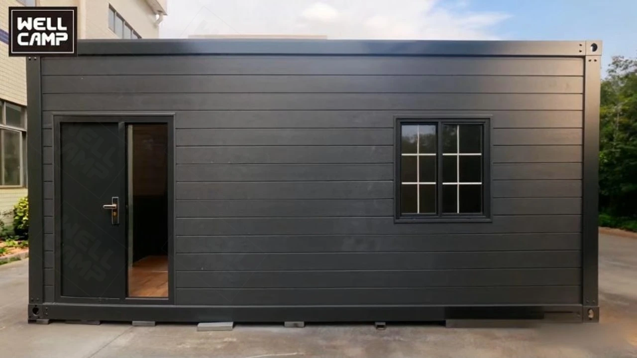 Charcoal Grey Prefab Modular Container Unit Camp - Perfect for Office & Accommodation at Oil Fields & Construction Sites with Doors & Windows 1