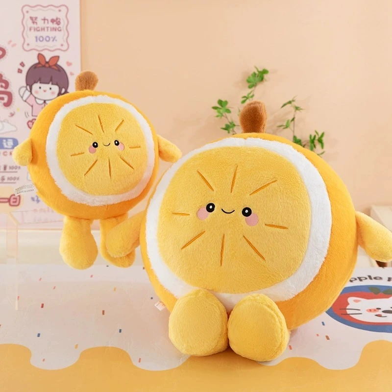 Almohada de peluche con forma de rodaja de naranja - Juguete de peluche de fruta kawaii 1