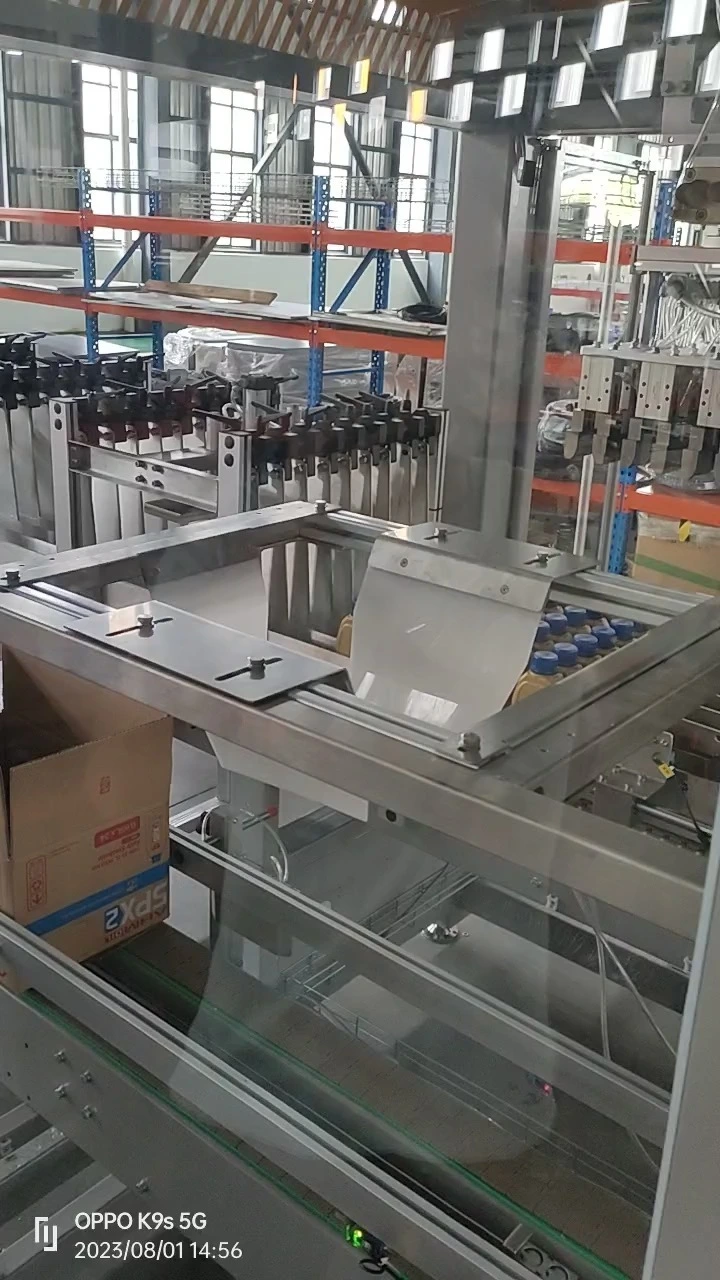 Confezionatrice automatica per casse di lubrificanti con sistema di presa per flaconi quadrati e orientamento - Serie WKD-CZX 1