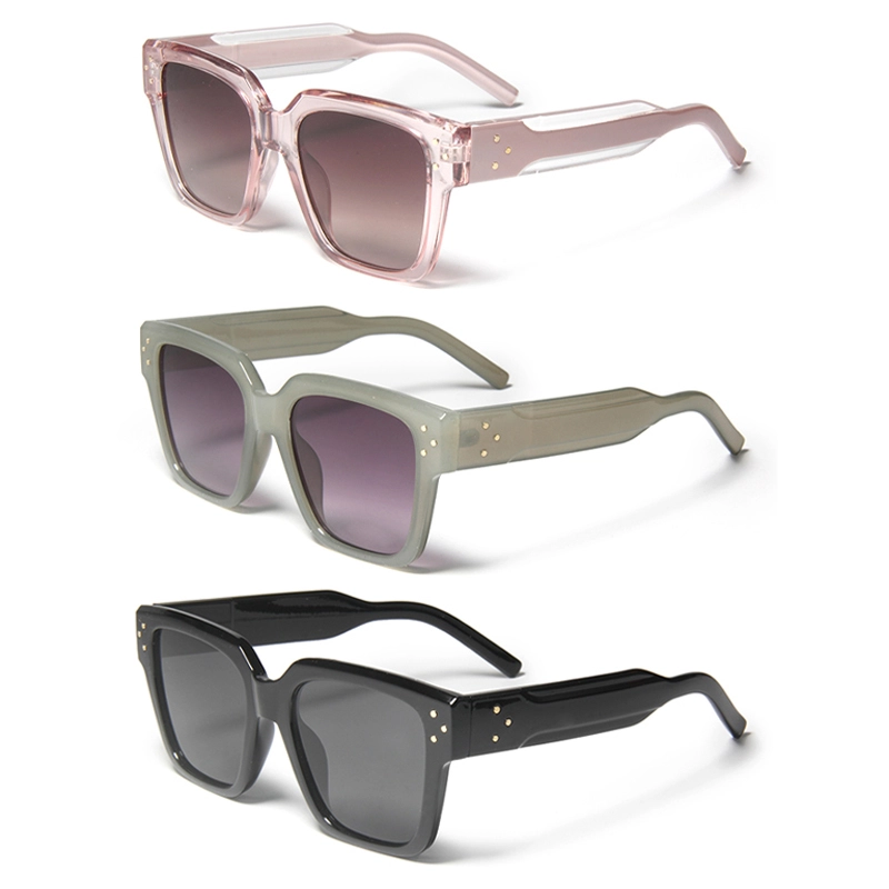 Gafas de sol de diseño de lujo polarizadas con montura cuadrada gruesa, estilo moderno, para hombre y mujer, con logotipo personalizado y montura completa, modelo S32496, unisex. 1