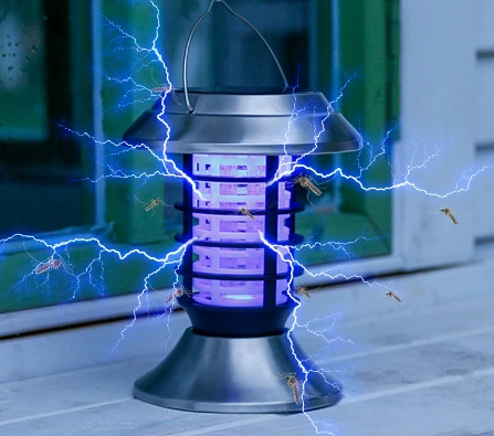 New Solar-Powered Mosquito Killer: Portable, Weatherproof, Electric Shock Mosquito Repeller for Outdoor Courtyards and Gardens 1