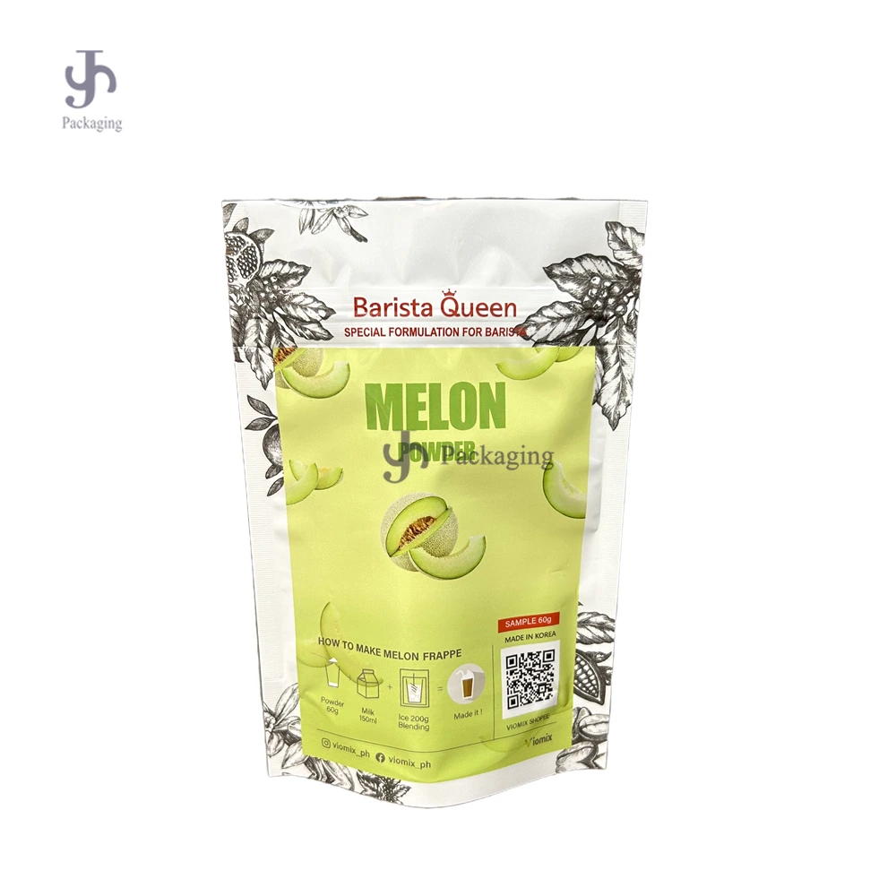Customizable Melon Powder Packaging Bags - Food Grade Stand Up Pouch 1