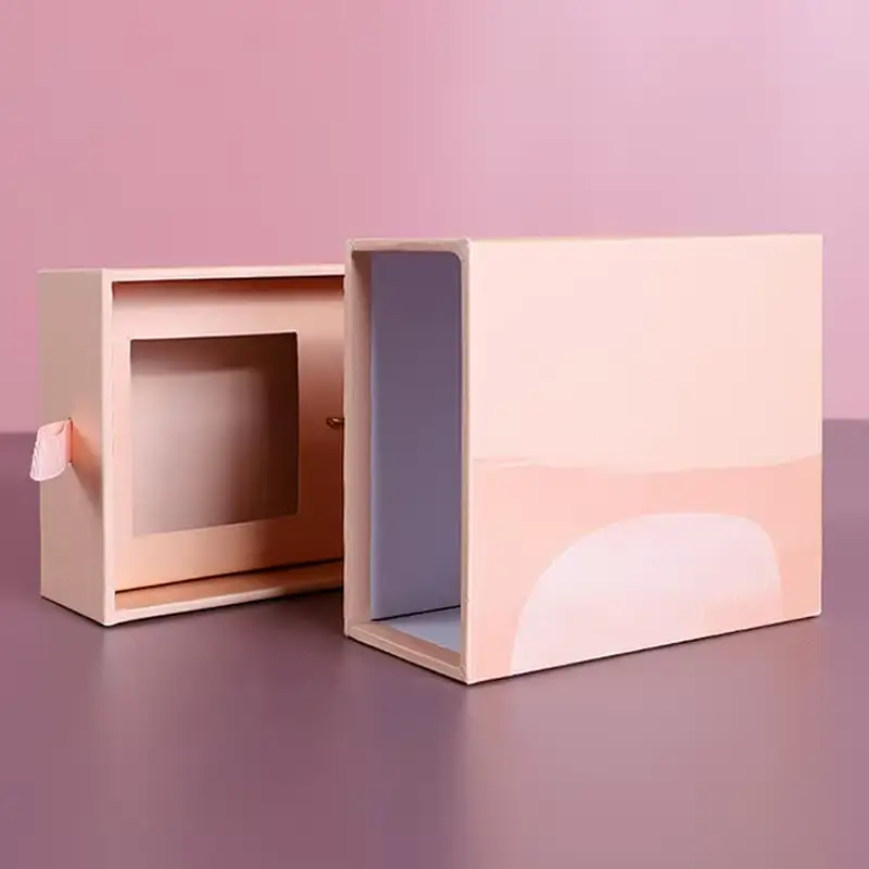 Exquisite Custom Logo Recyclable Paperboard Drawer-Shaped Jewelry Packaging Box with Matt Lamination 1