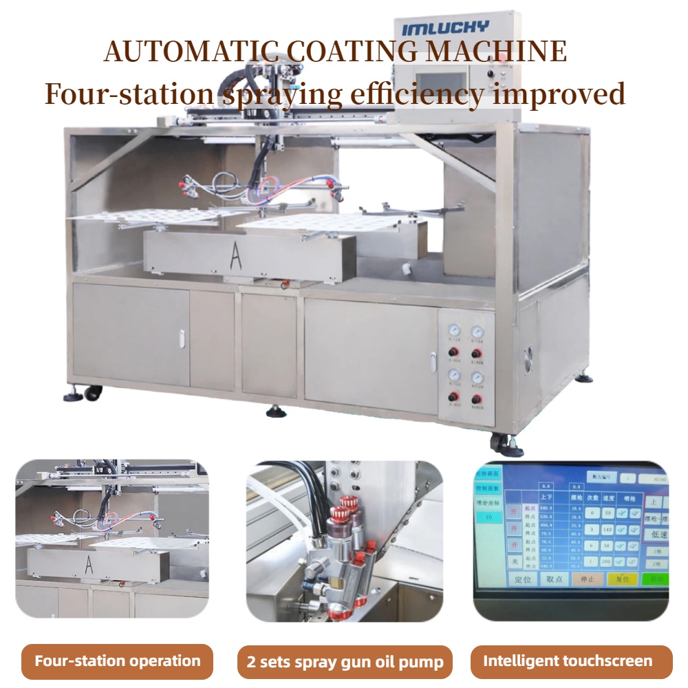 Automatic Comb Spraying Machine Has 4 Stations. | IMLUCHY Machinery
