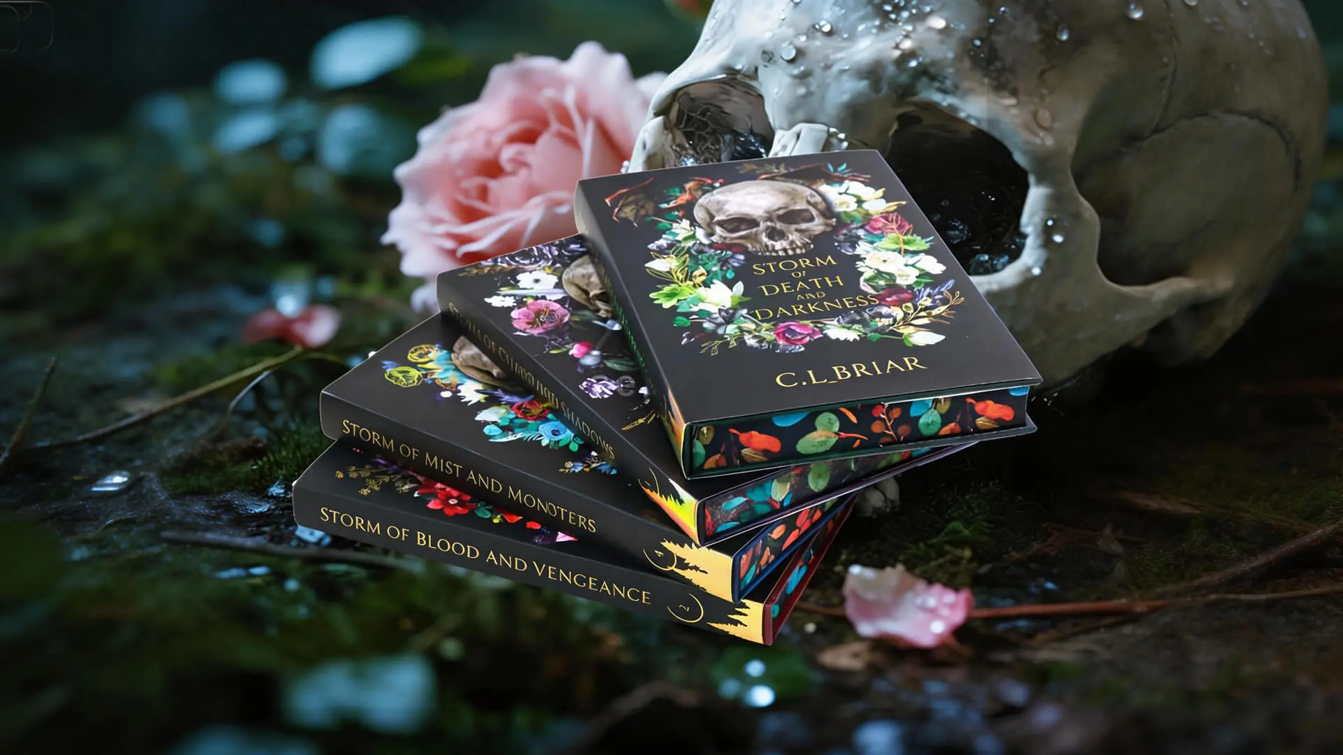 4 Books Series Printed Special Editions Hardcover with Dust Jackets, Sprayed Edges 1