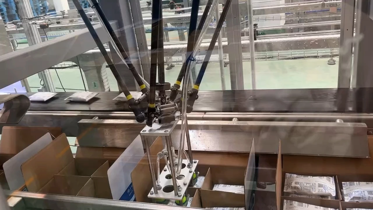 Automatic Tetra Pillow Milk High-Speed Parallel Robot Case Packer - WKD-ZX-DR 1