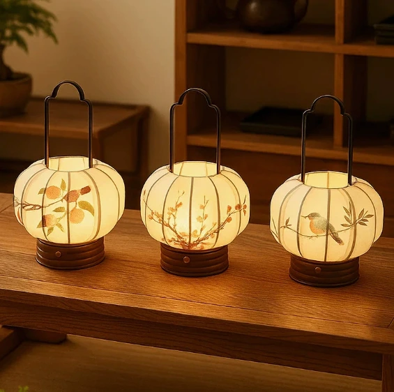 Bedside Lamps with Traditional Chinese Aesthetics: Vintage-Style Lanterns for Guesthouse Decor 1