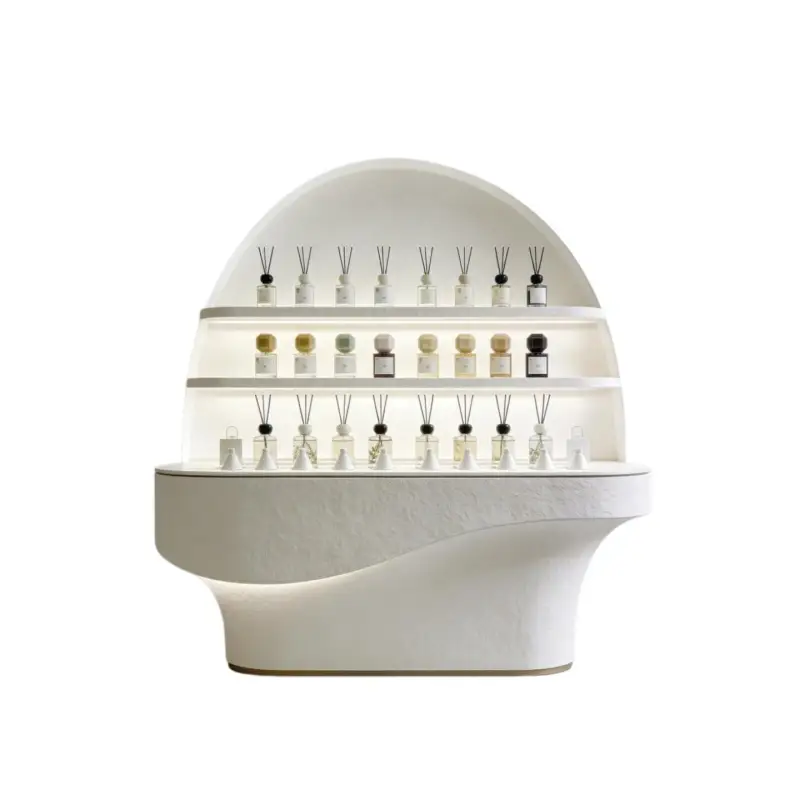 Organic Textured Arch Perfume Wall Display 1