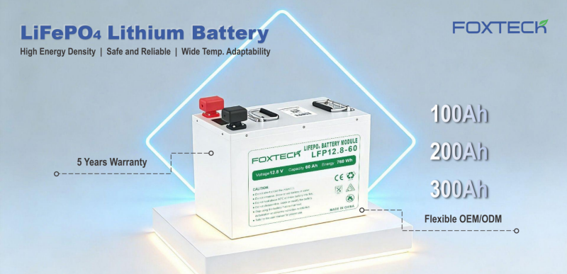Foxtech 12.8V 100Ah LiFePO4 na Baterya 1280wh 5120wh IP65 na Baterya para sa Imbakan ng Enerhiya na Solar Home Systems 2