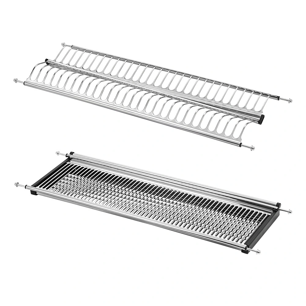 Support de rangement pour placard de cuisine, égouttoir réglable pour bols et vaisselle 1