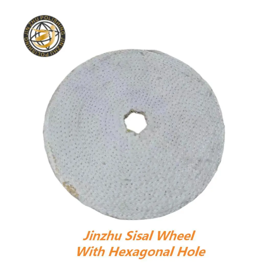 Sisal Buffing Wheel Professional 10mm Thickness Medium Hardness Abrasive Disc OEM for Metal Surface Grinding and Polishing 1