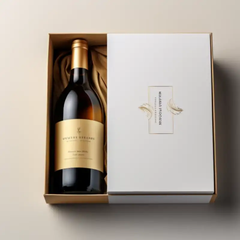 Recyclable Square Small Long Lid Base Paperboard Package Glossy Lamination for Sweets for Wine Sampler Cheap Wine Gift Box 1