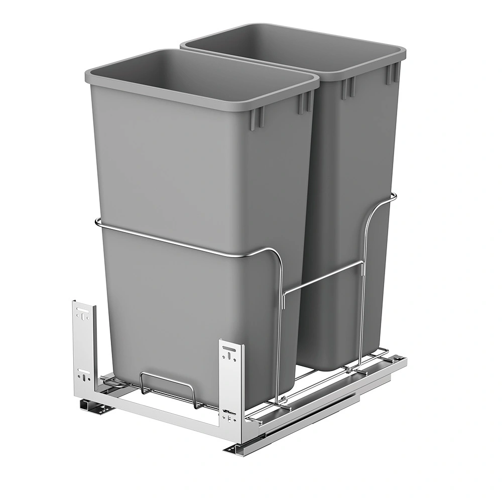 Poubelle fixée à la porte pour rangement dans un placard de cuisine 1