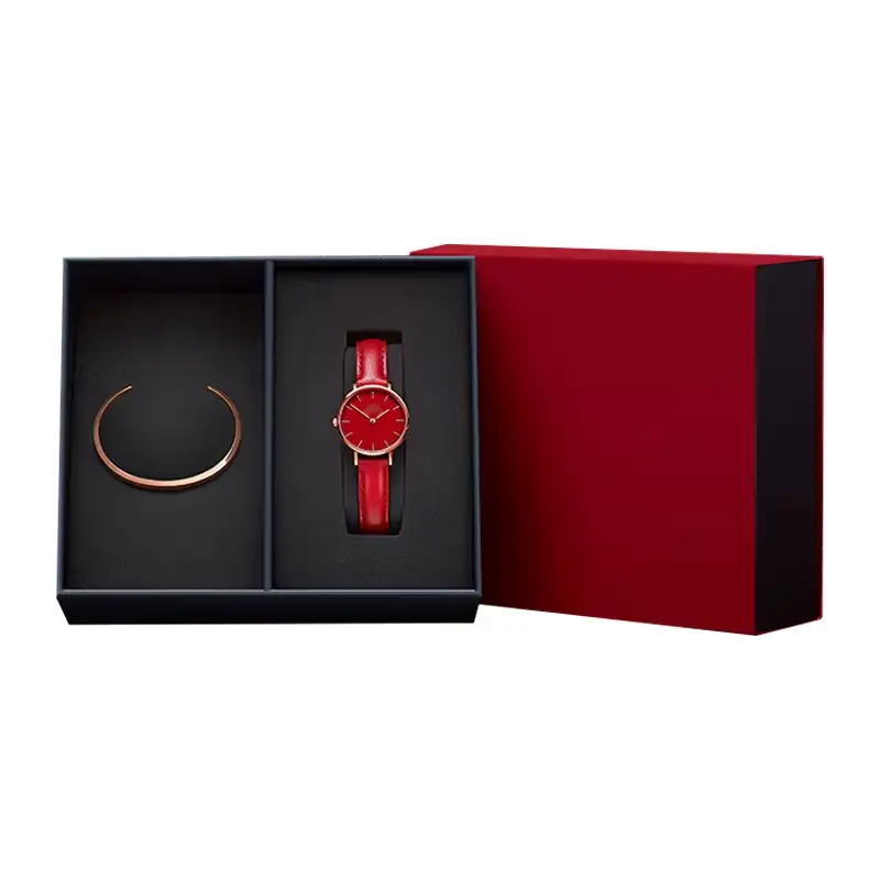 Recyclable Red Xmas Lover Paperboard Holiday Time Christmas Gift Boxes for Watches and Jewellery with Matt Lamination 1