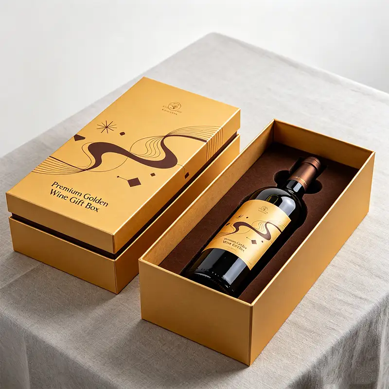 Luxury High End Recyclable Mixed Wine Gift Set Magnetic Closure Paperboard Package for Holiday Thanks Present Branded Wine Box 1