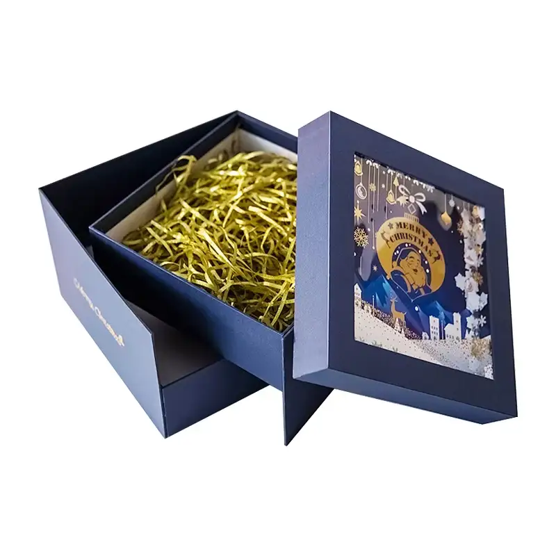 Recyclable Multiple Layers Fold Open Funny Christmas Gift Boxes International Mystery Adult Xmas Box Paperboard Glossy 1