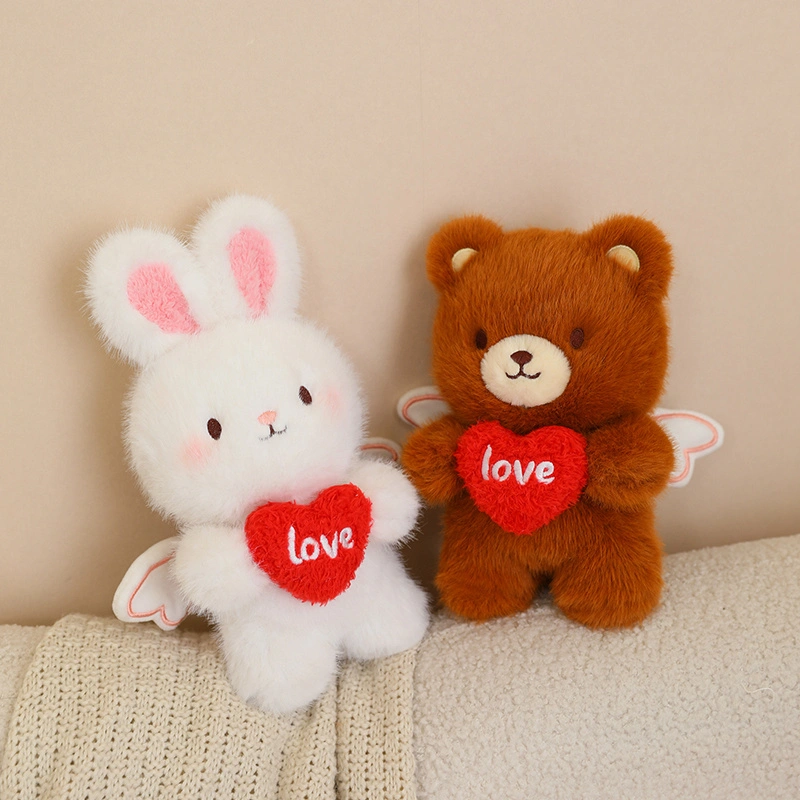 Peluche Yortoob Ange Lapin Ours Ange Douce Idéale pour Cadeaux et Décoration 1