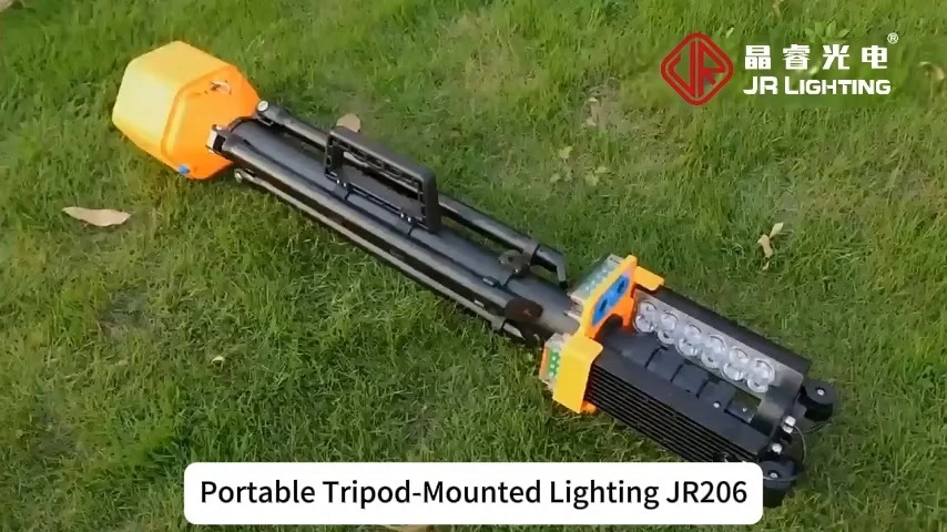 Portable Rechargeable Tripod LED Work Lights With Triple Lamp Heads 1