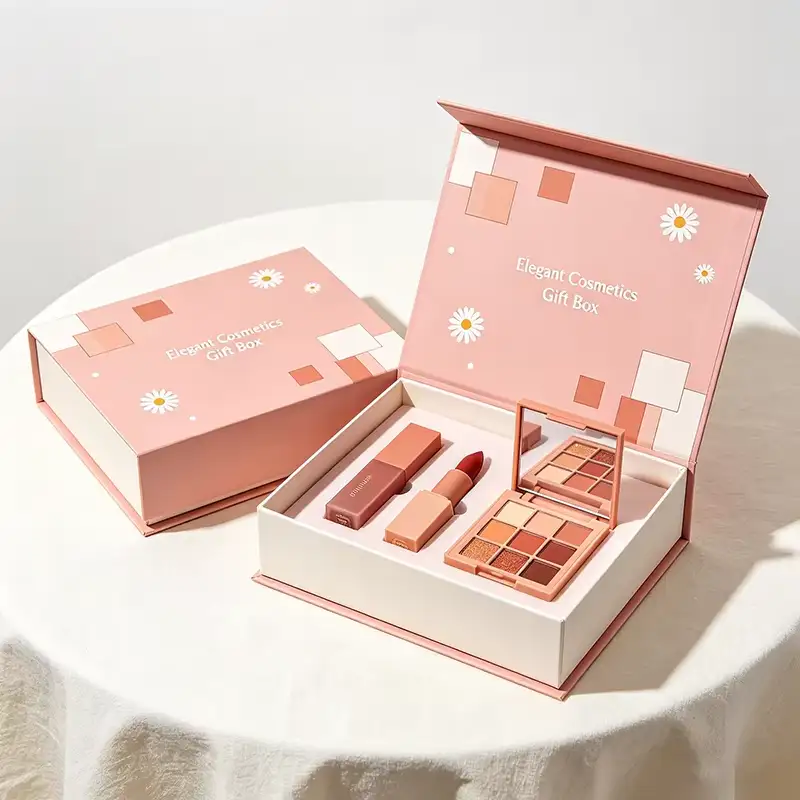 Exquisite Custom Color Embossed UV Book Boxes for Valentine's Day Gift Cosmetic Packaging 1