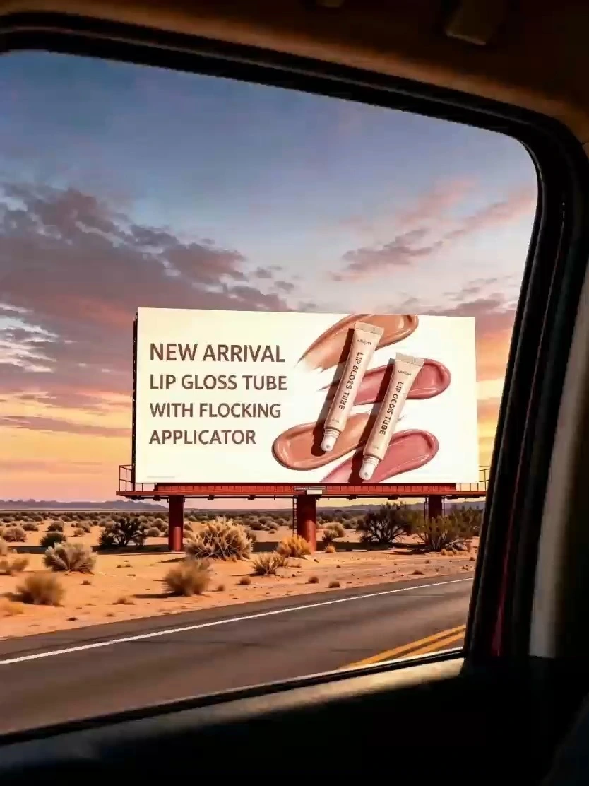 Glossy Lip Gloss Tubes with Integrated Flocking Applicators 16mm Diameter 5-15ml Capacity 1