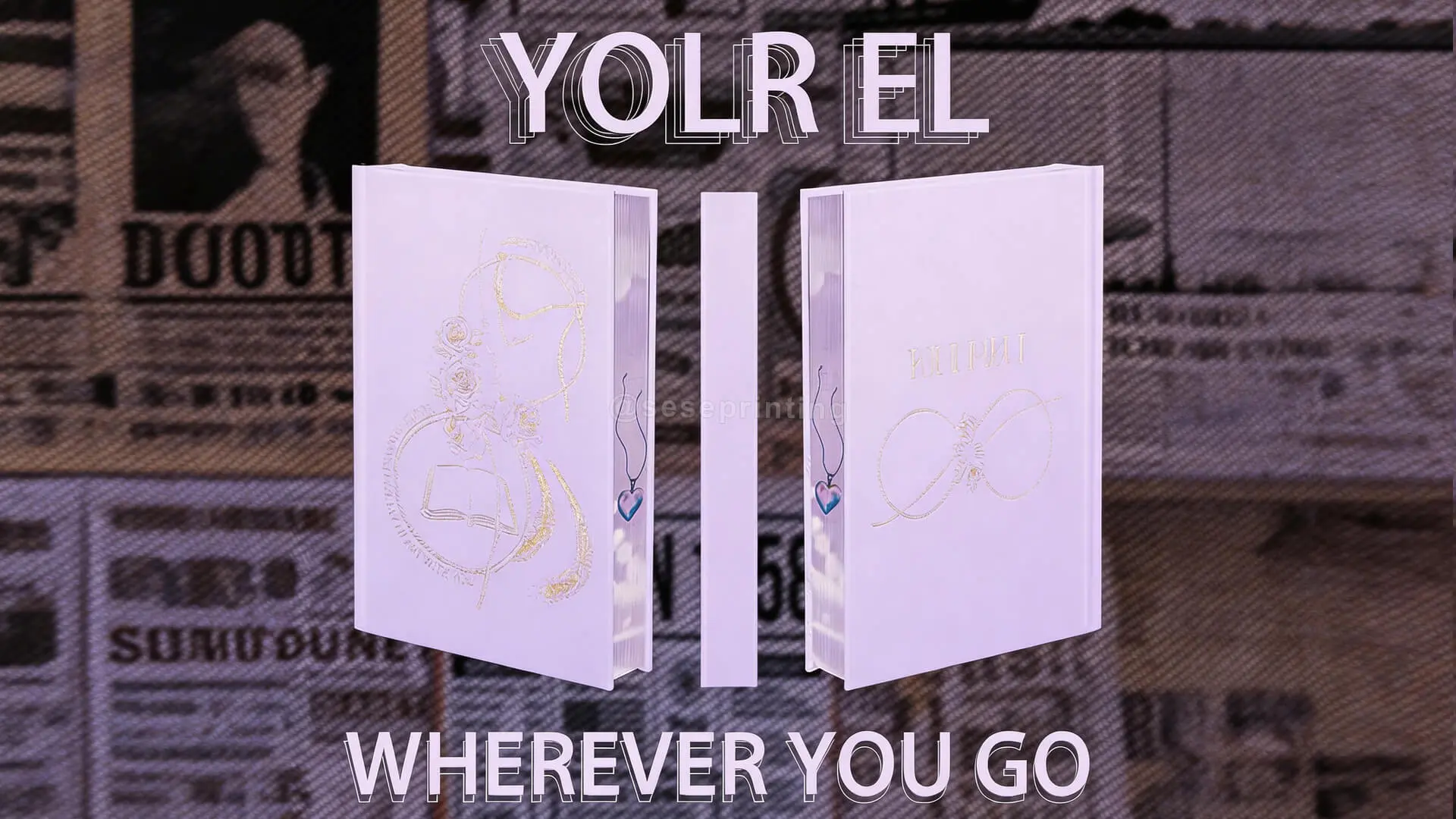 Hardcover Book Cloth with Foiled Letters, Sprayed Edges, and Printed Foiled Endpapers 1