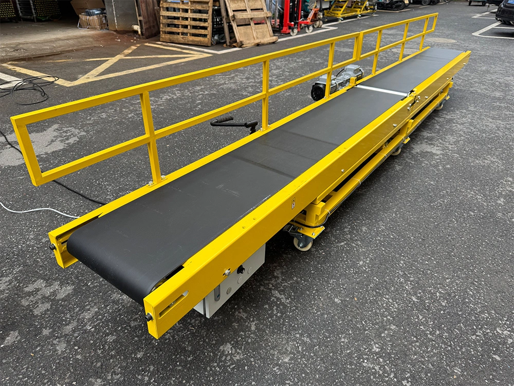 Băng tải phân đoạn di động và có thể điều chỉnh độ cao với chức năng tích trữ 1