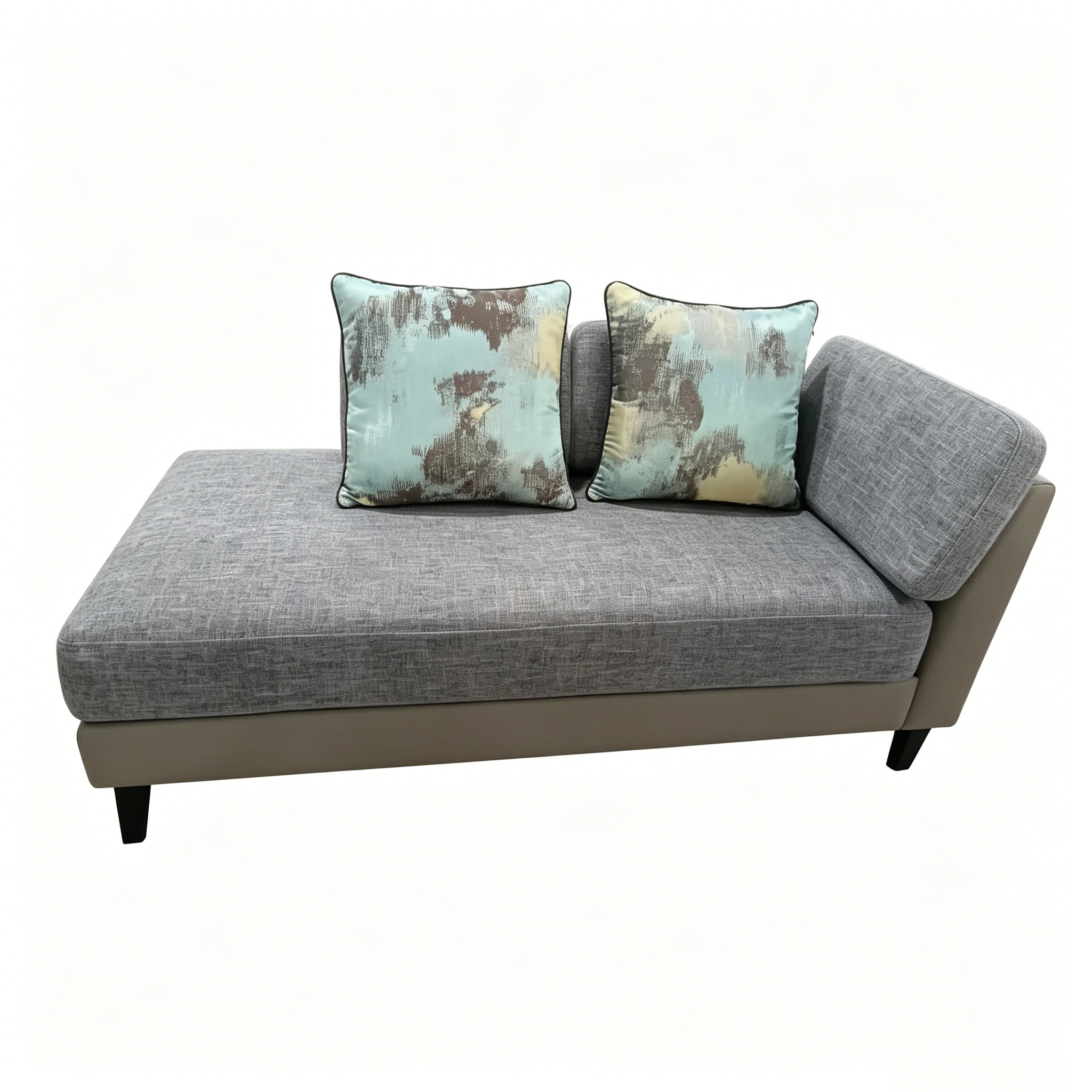 Hotel Chaise Lounge Sofa - Fabric Upholstered with Accent Pillows | Modern Lobby & Lounge Seating S-1024 1