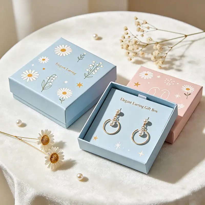 Recyclable Rectangle Pull-Out Gift Boxes with Embossing for Bracelets and Rings Customizable Jewelry Packaging 1